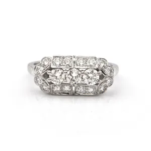 0.91CT Diamond and 18K White Gold Ring