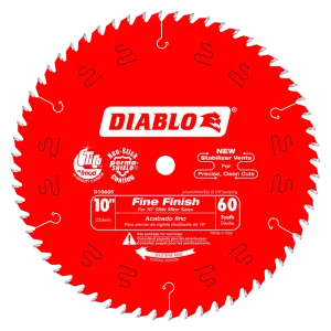 10 in. x 60 Tooth Fine Finish Slide Miter Saw Blade - 5 per Order