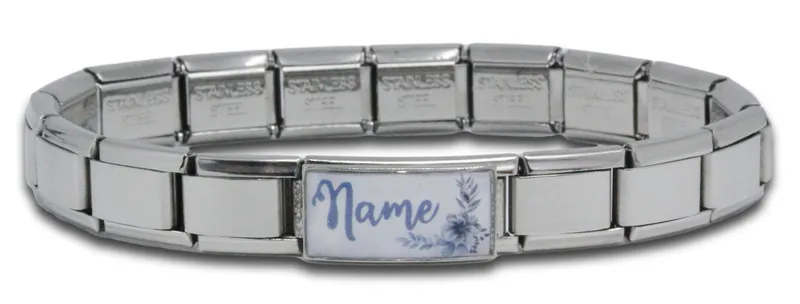 9mm Italian Charm Bracelet   Superlink Name Charm 4 (click to personalize)