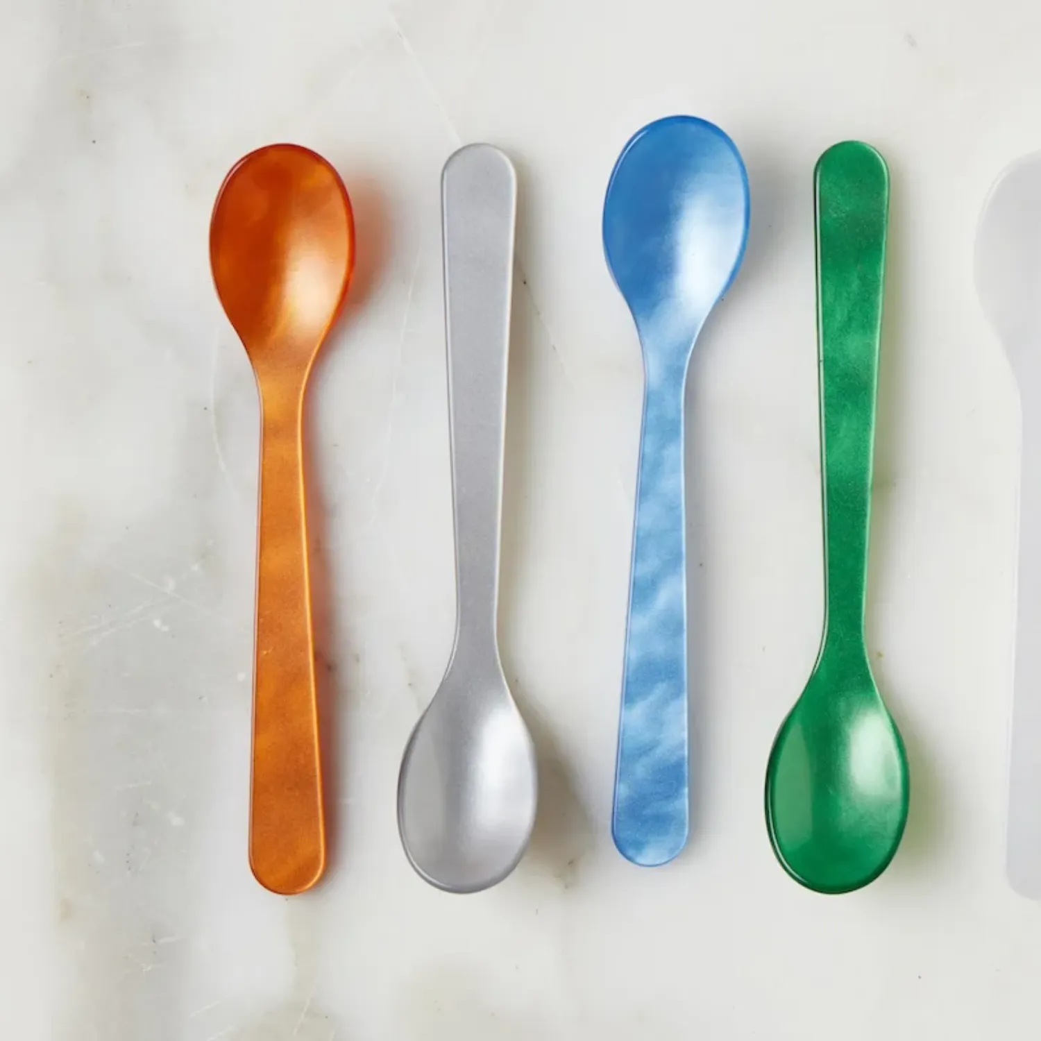 Acrylic Silver Dipping Spoon