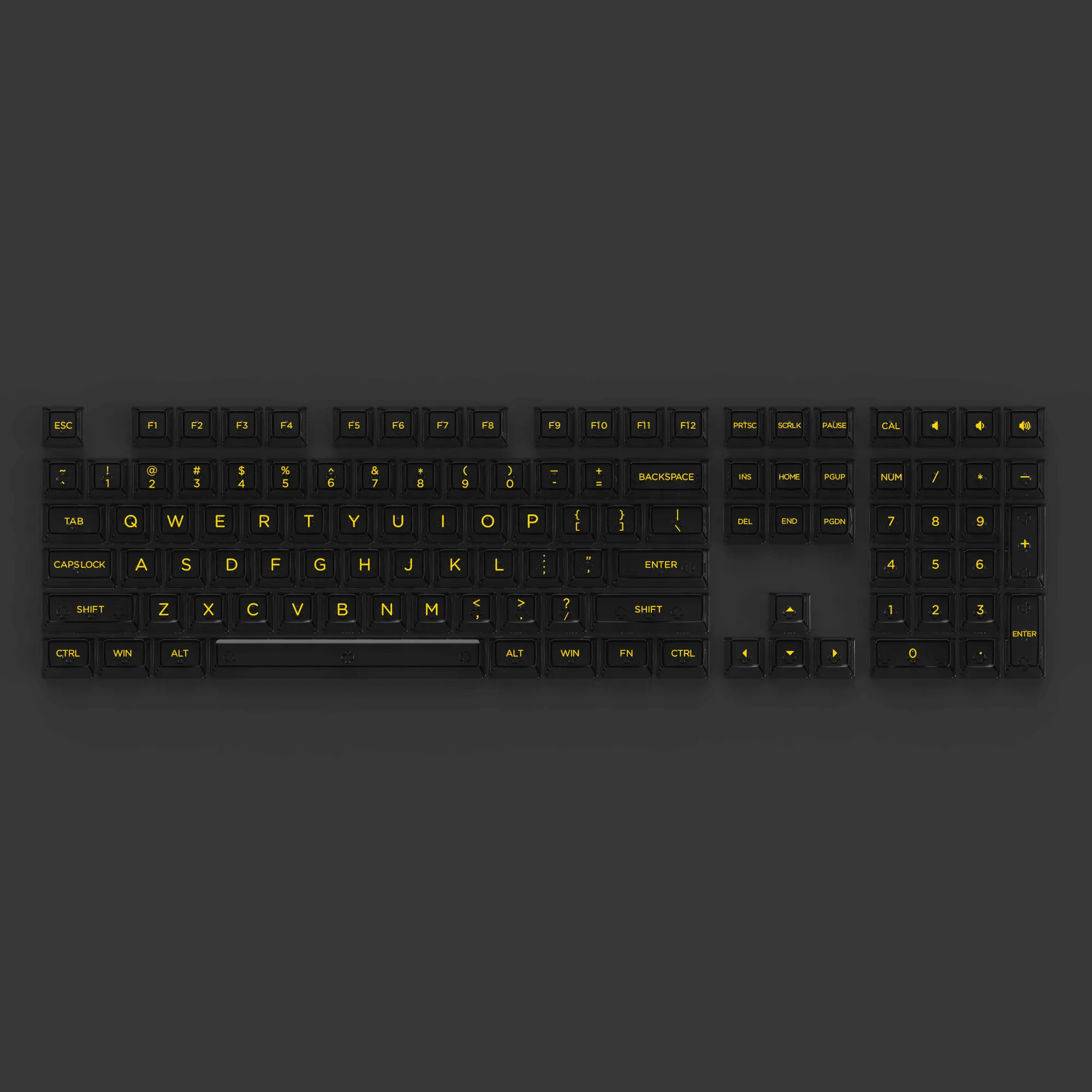 Akko Clear Black V2 Transparent Keycaps Set ASA 155 KEYS