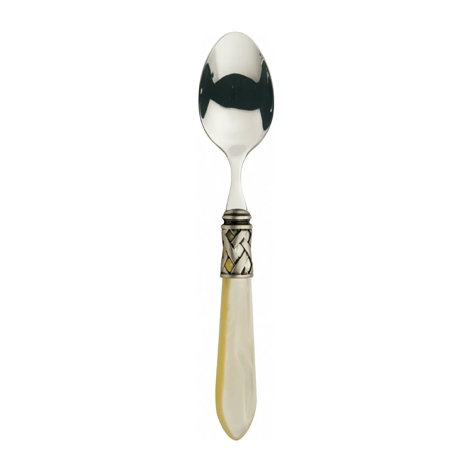 ALADDIN OLD SILVER-PLATED RING 6 DESSERT SPOONS