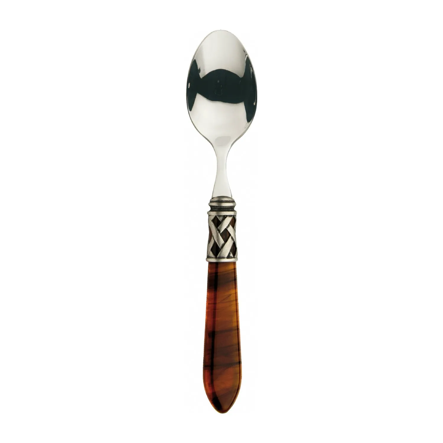 ALADDIN OLD SILVER-PLATED RING 6 DESSERT SPOONS