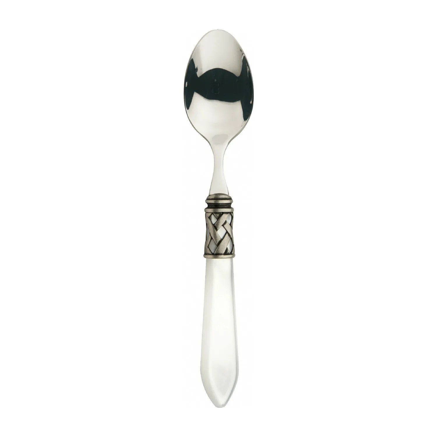 ALADDIN OLD SILVER-PLATED RING 6 DESSERT SPOONS