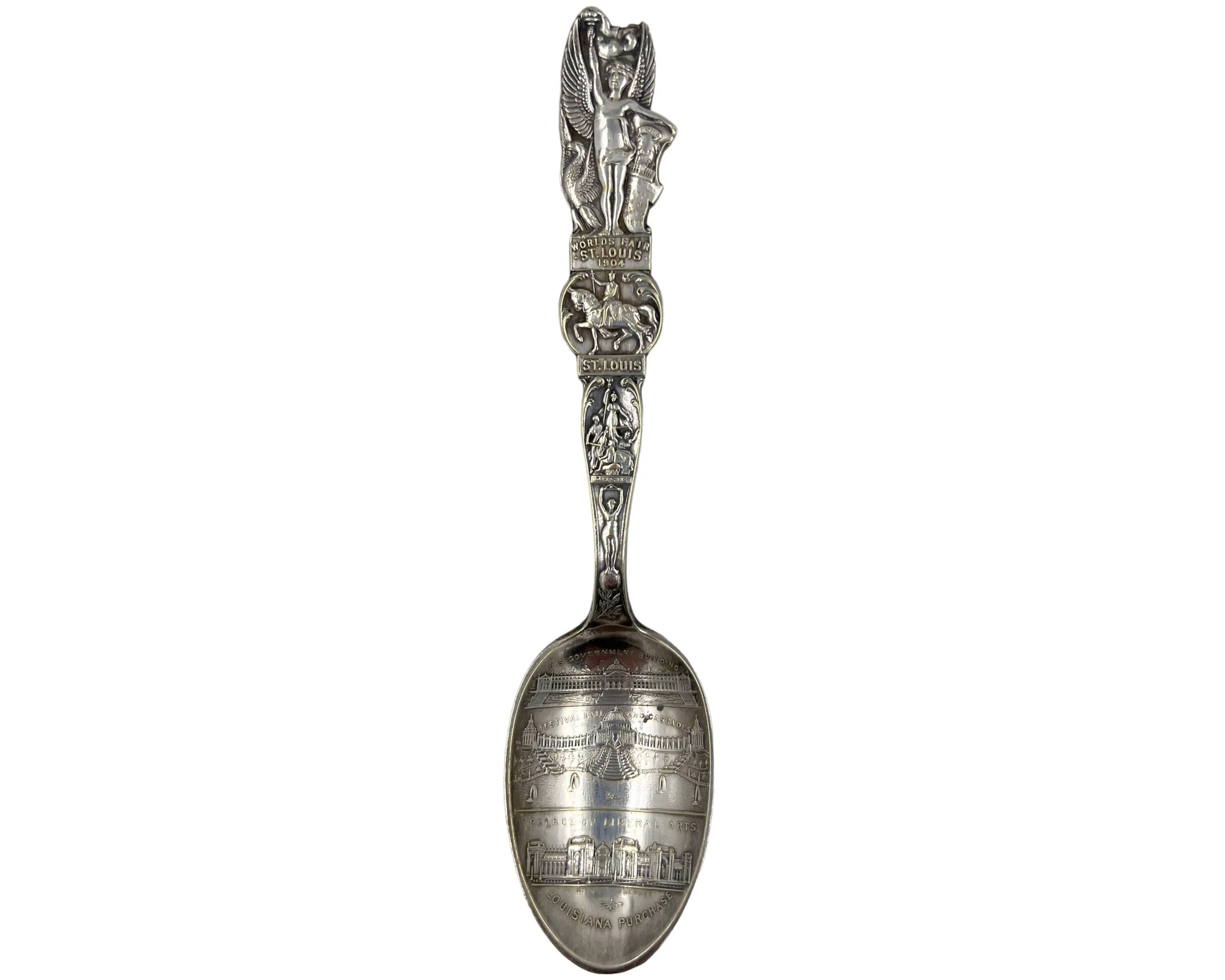 Antique 1904 St Louis Worlds Fair Souvenir Spoon Hirsch & Oppenheimer