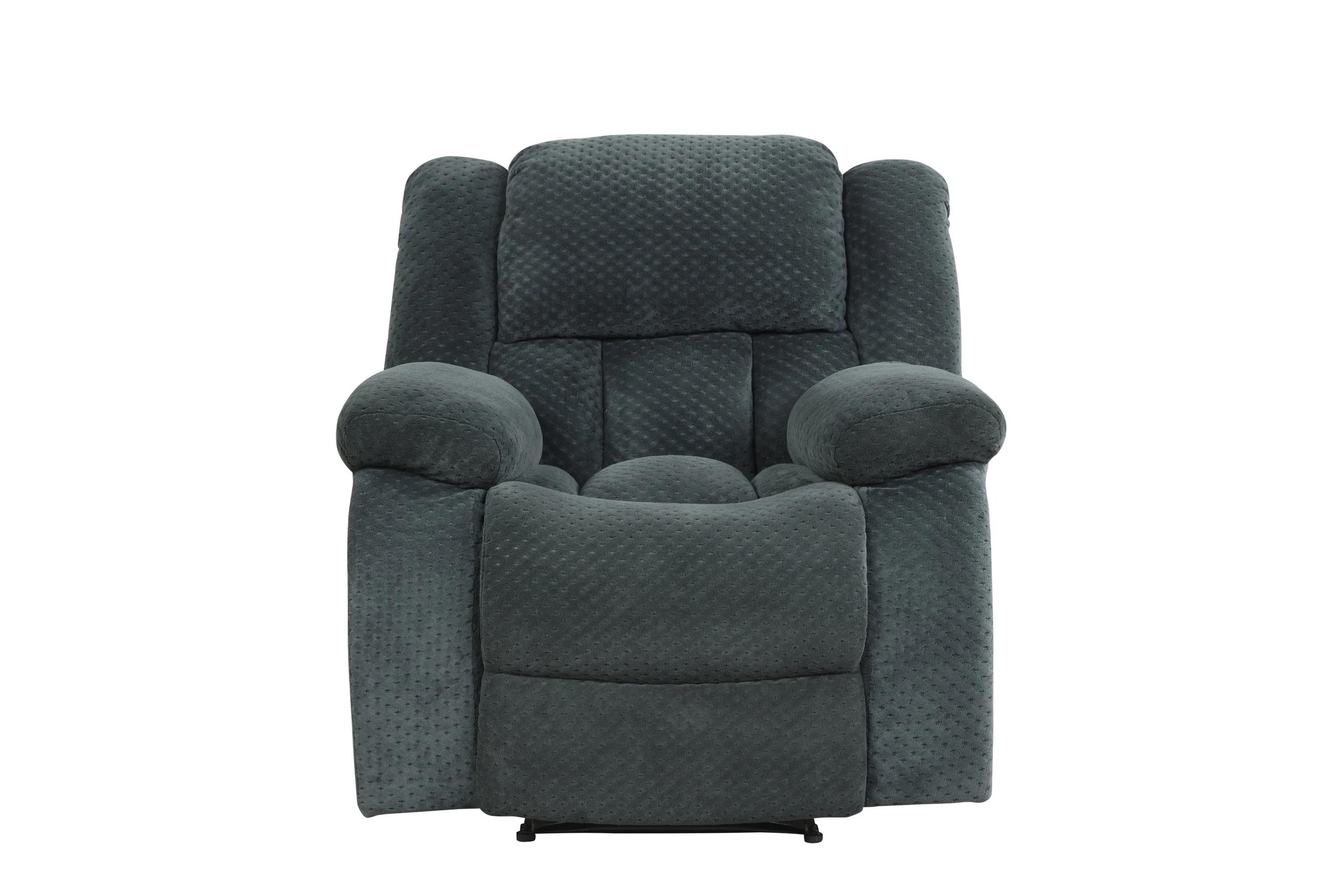 Armada Manual Recliner Chair Made with Chenille Fabric in Green