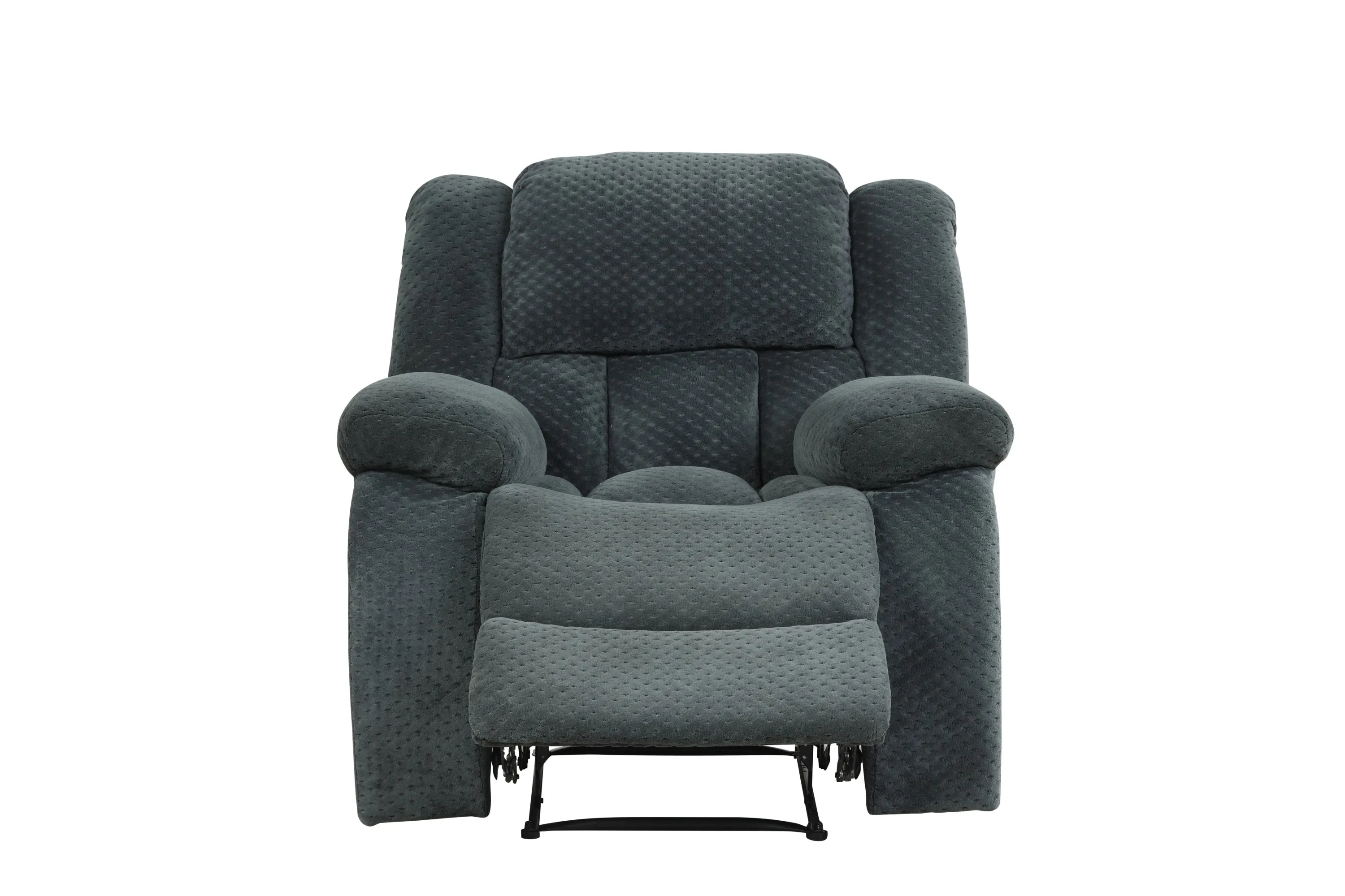 Armada Manual Recliner Chair Made with Chenille Fabric in Green