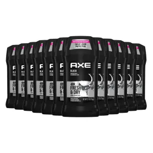 Axe Deodorant Antiperspirant Stick Black  2.7oz - 12 Pack