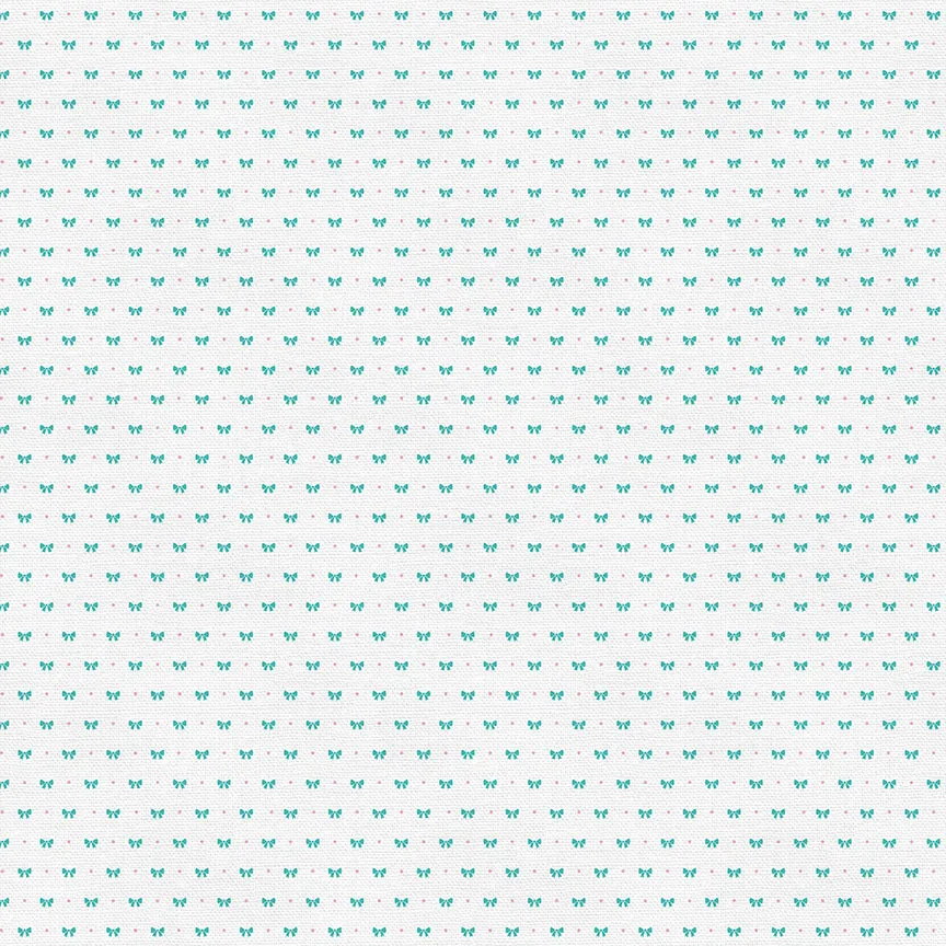 Bows - Teal/White