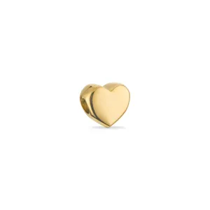 Bubble Heart Bracelet Charm (Gold)