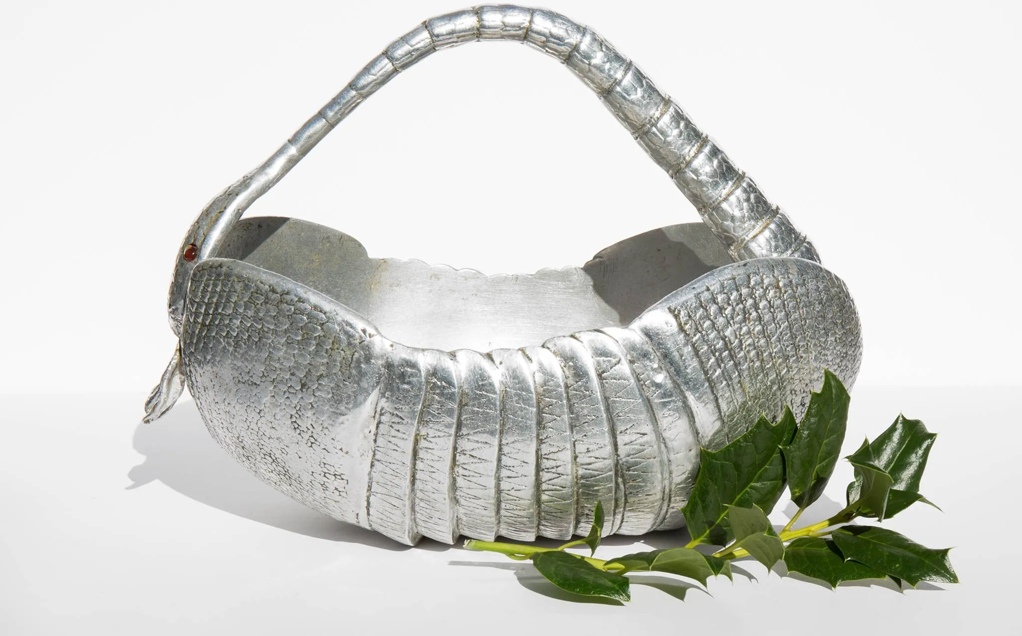 Cast Aluminum Armadillo Basket