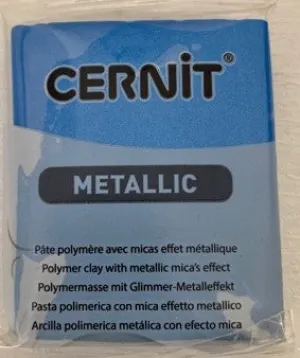 Cernit Polymer Clay Metallic Range 56g Block Blue (200)