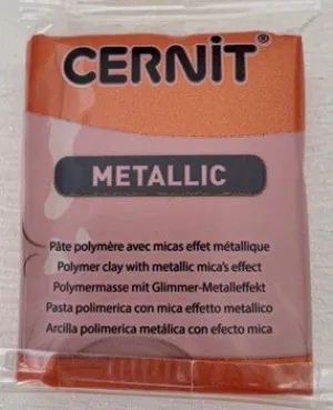 Cernit Polymer Clay Metallic Range 56g Block Rust (775)