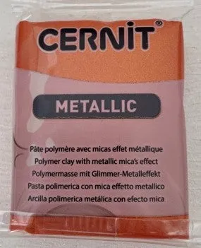 Cernit Polymer Clay Metallic Range 56g Block Rust (775)