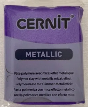 Cernit Polymer Clay Metallic Range 56g Block Violet (900)