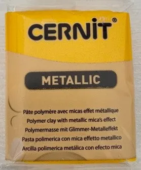 Cernit Polymer Clay Metallic Range 56g Block Yellow (700)