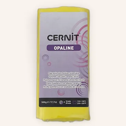 Cernit Polymer Clay Opaline Range 500g Block PRIMARY YELLOW