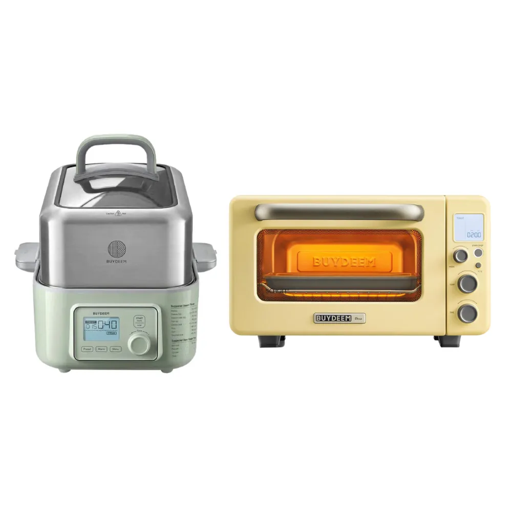 G553 Food Steamer with Mini Toaster Oven - Color Selection Bundle Offer