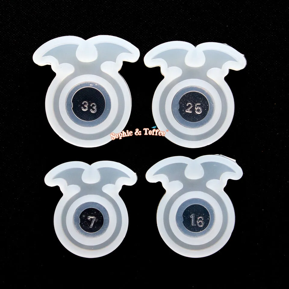 Halloween Bat Wings Silicone Resin Ring Mold (4 pieces)