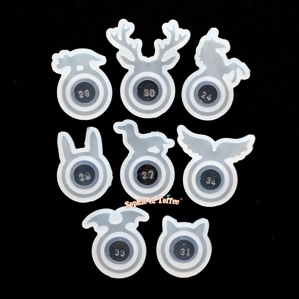 Halloween Bat Wings Silicone Resin Ring Mold (4 pieces)