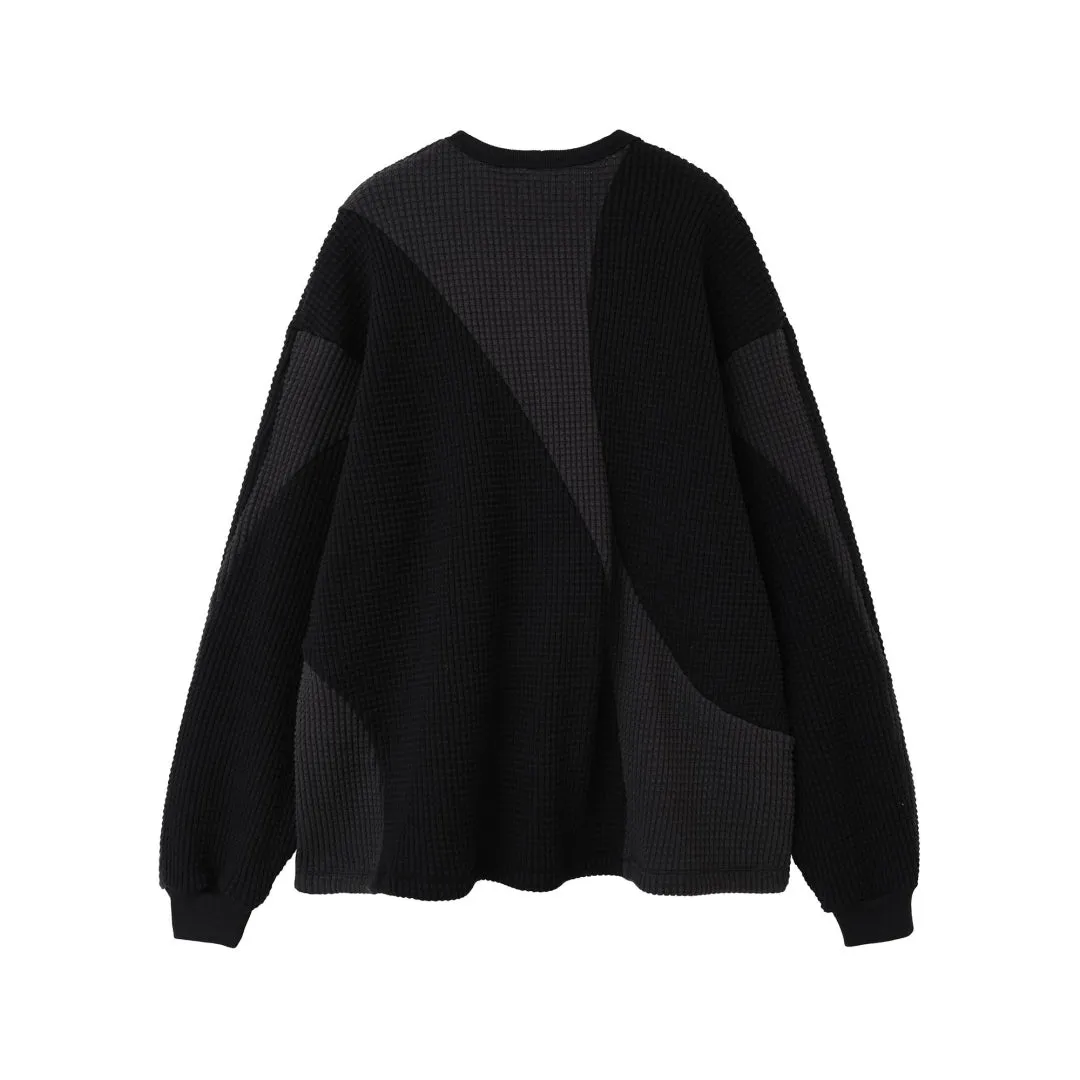 Hallucination Waffle T Black Tonal