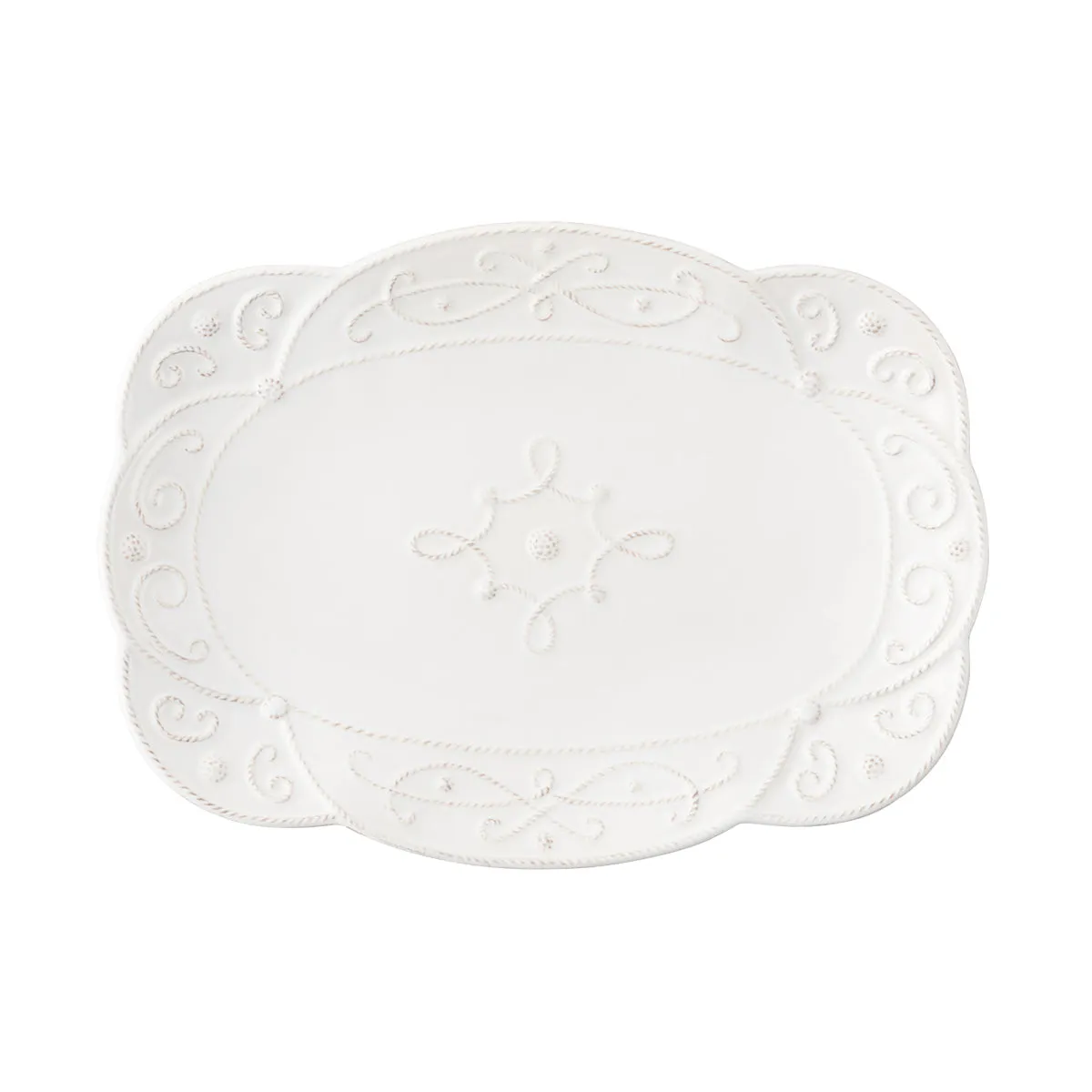 Jardins du Monde 15" Platter - Whitewash