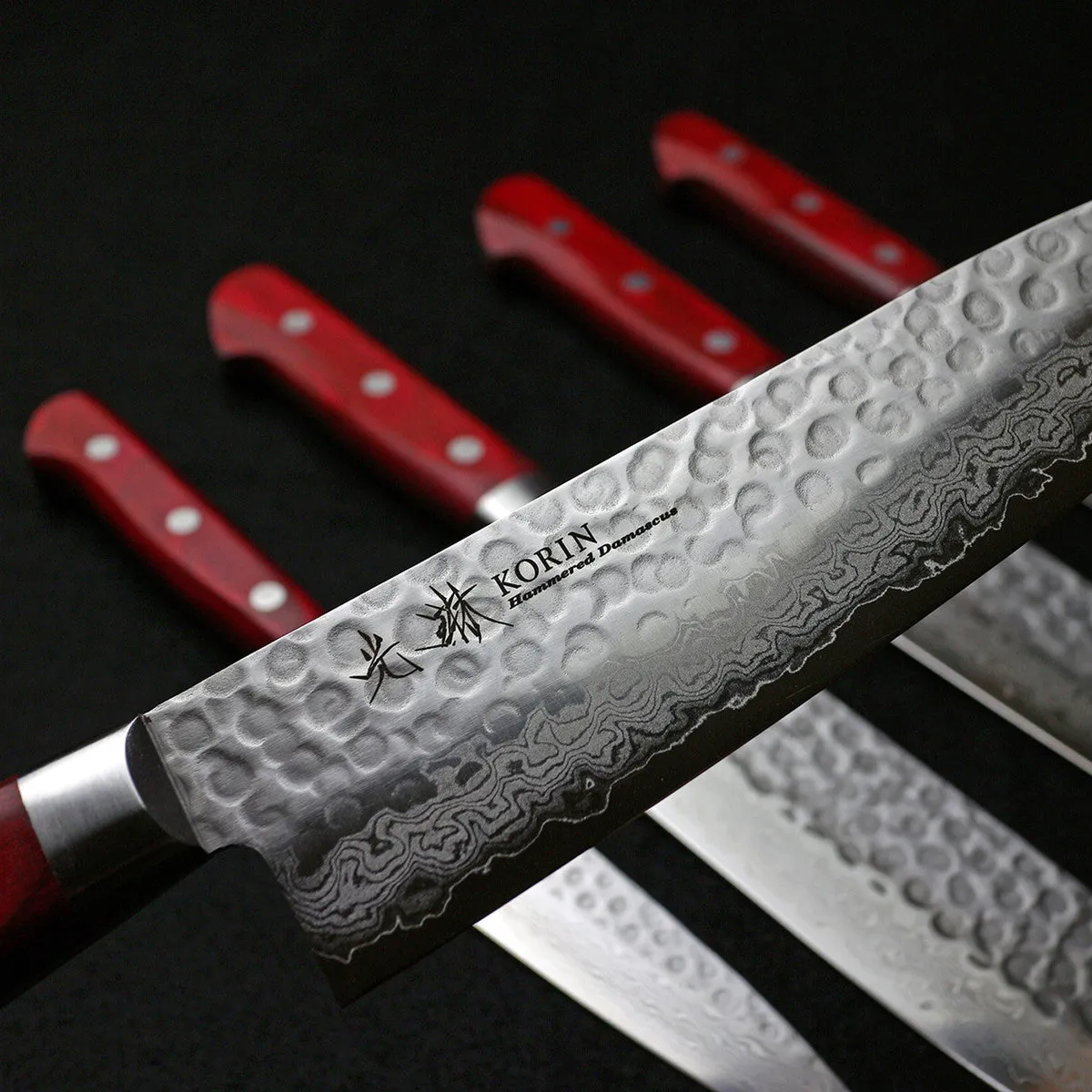 Korin Tsuchime Hammered Damascus Gyutou 210mm