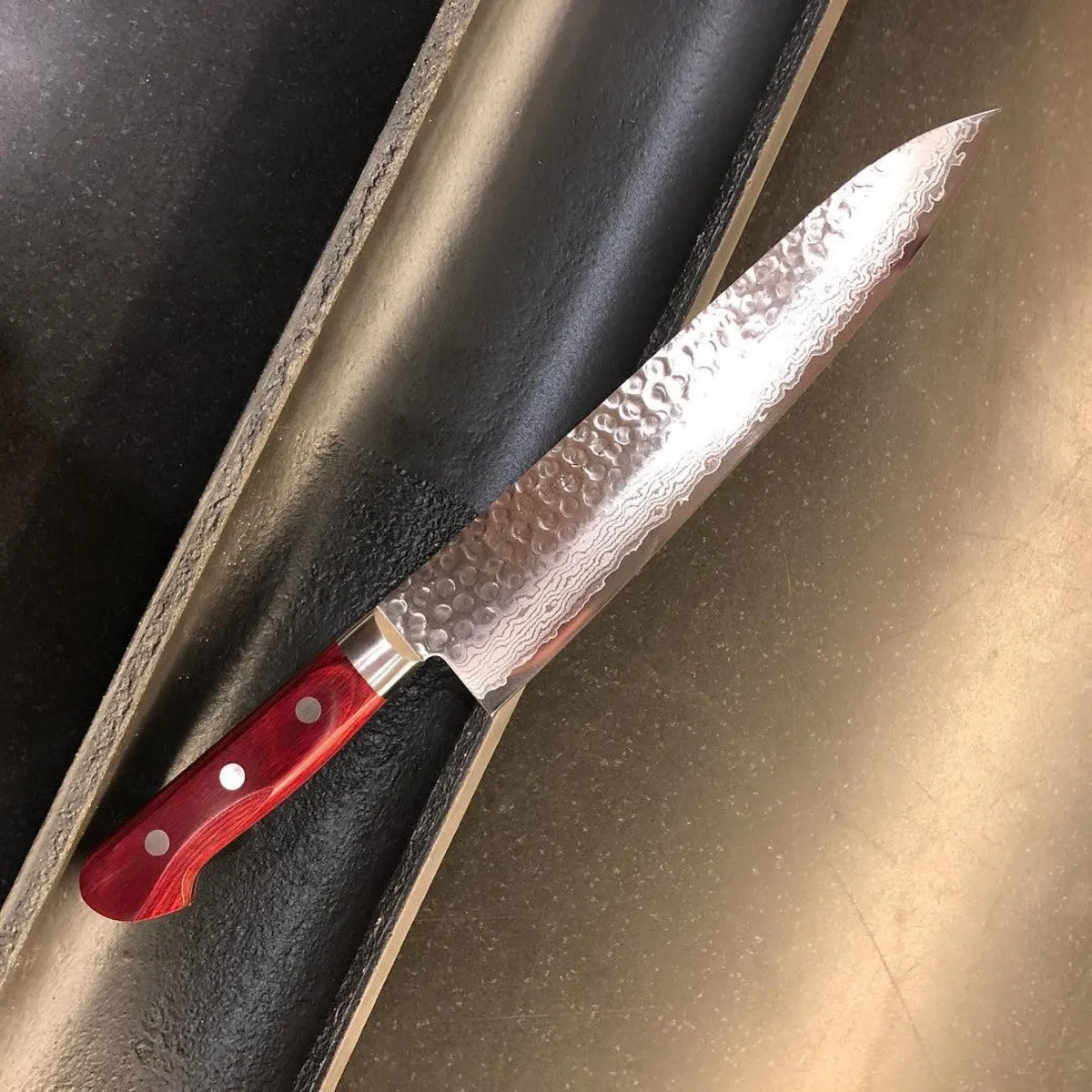 Korin Tsuchime Hammered Damascus Gyutou 210mm