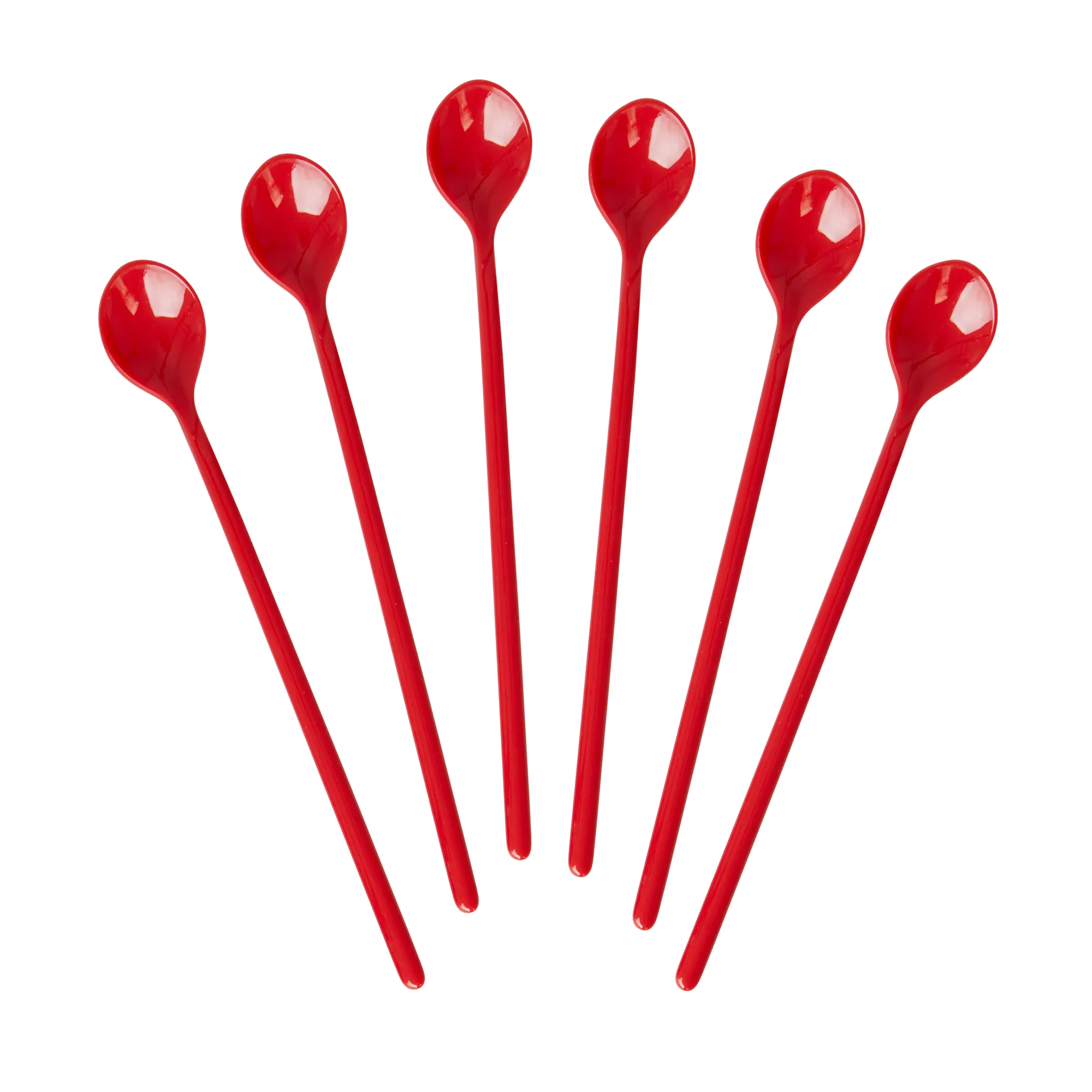 Latte Spoon - Red - 6-pack