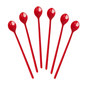 Latte Spoon - Red - 6-pack