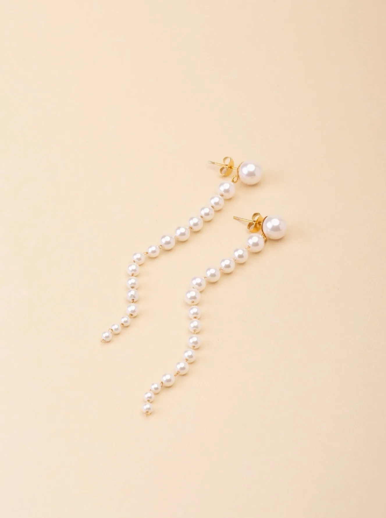 Majesty Pearl Dangling Stud Earrings