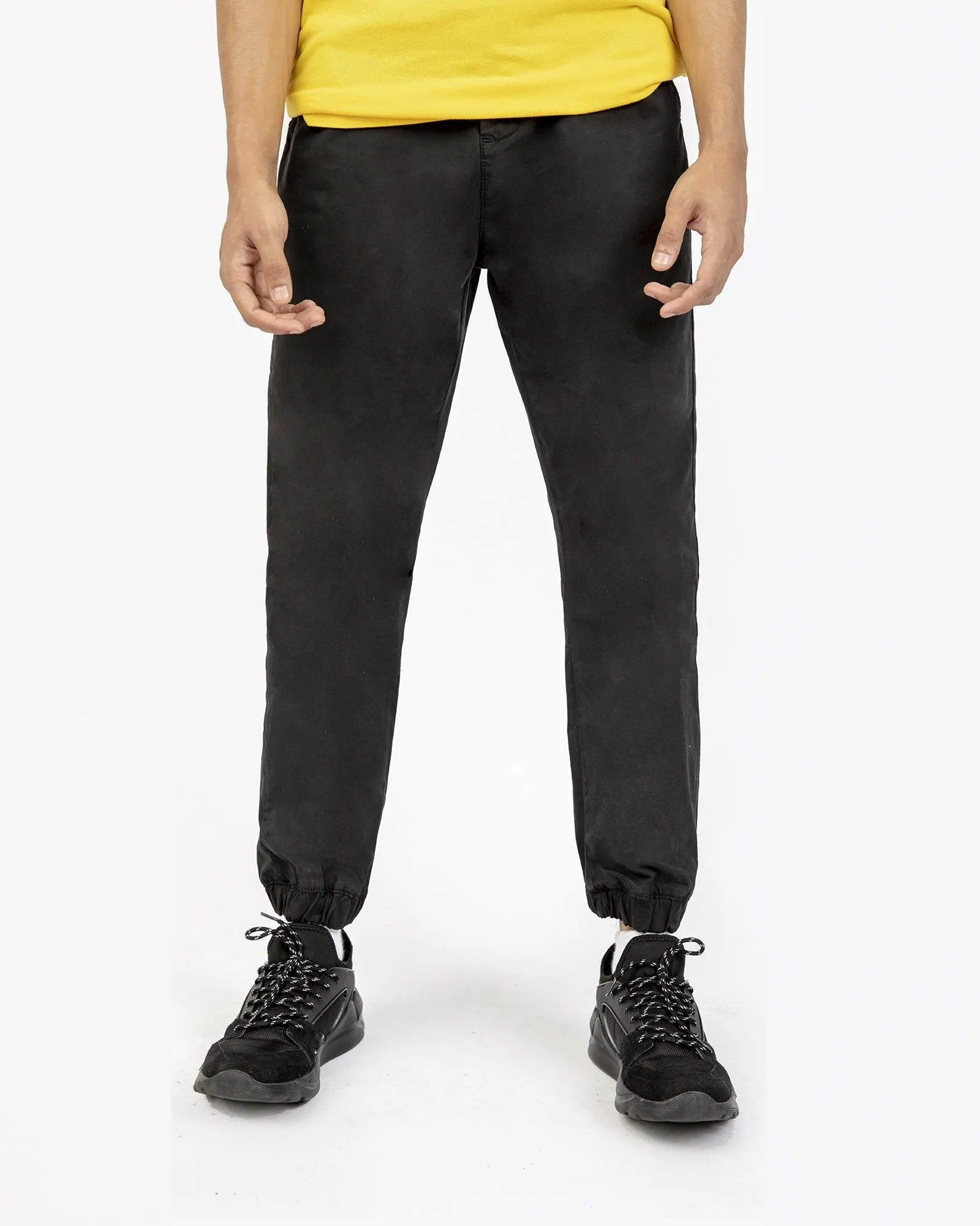 Non-Denim Puffer Hem Trousers