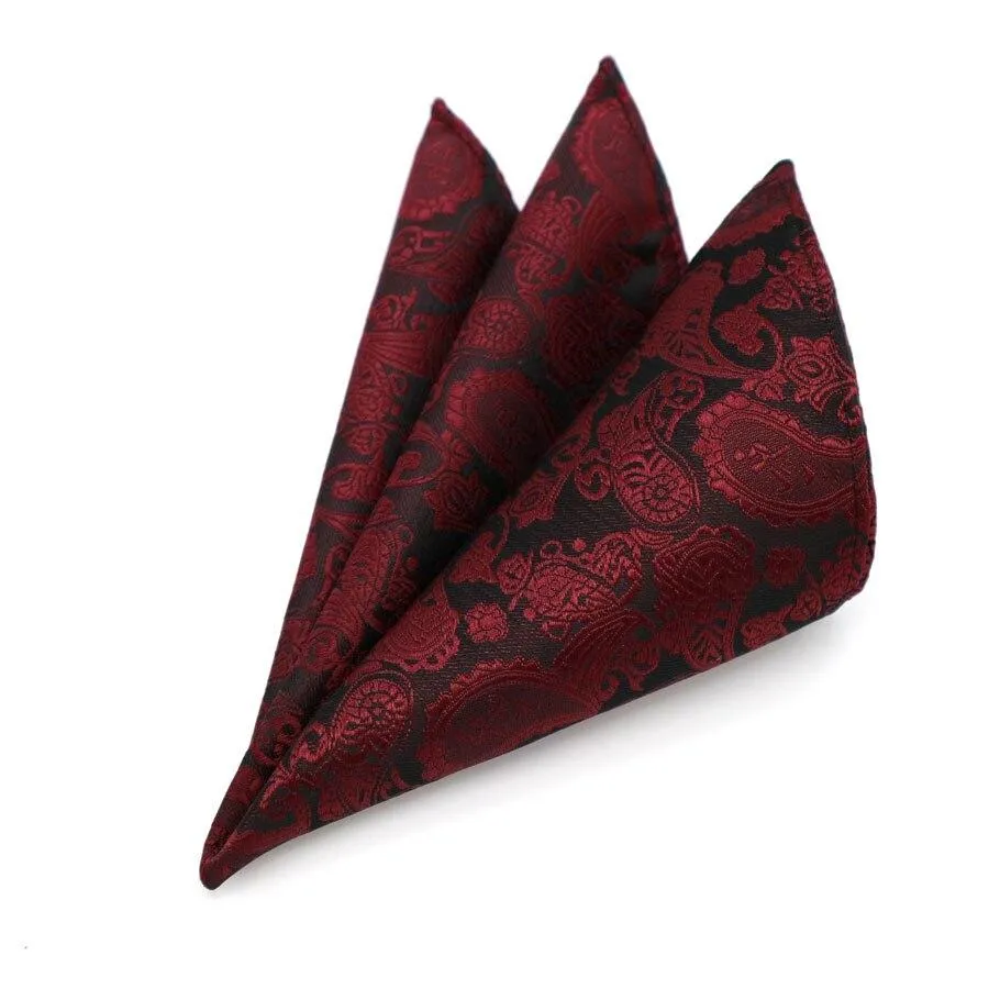 Paisley Jacquard Silk Pocket Square