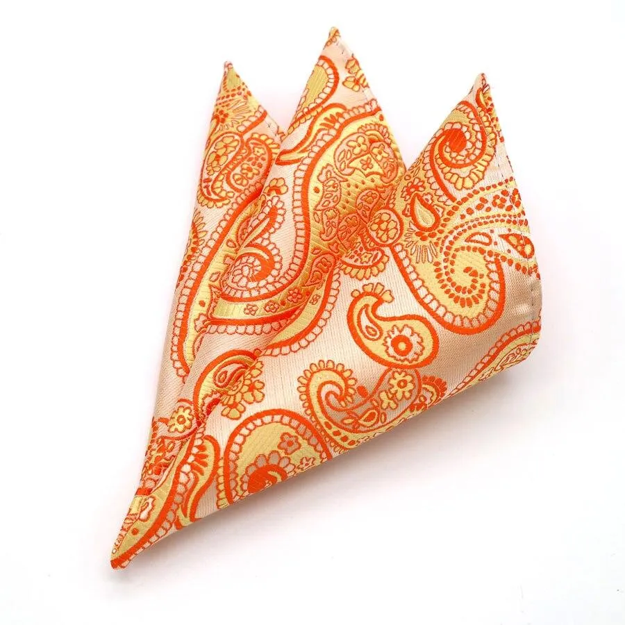 Paisley Jacquard Silk Pocket Square