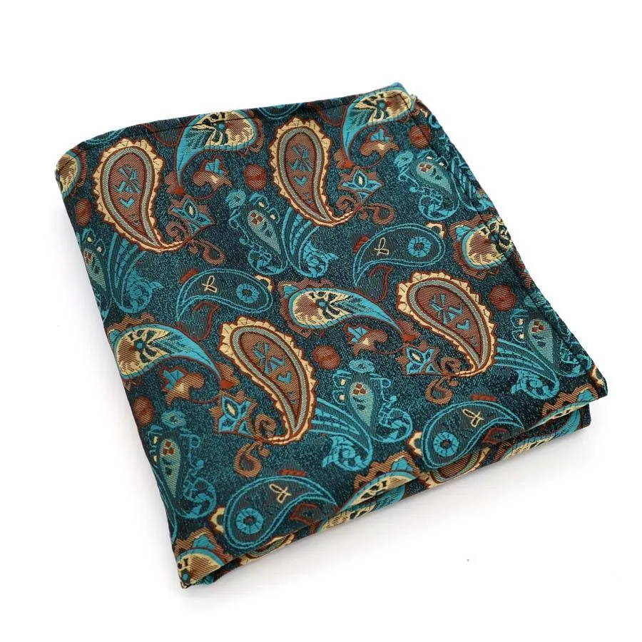 Paisley Jacquard Silk Pocket Square