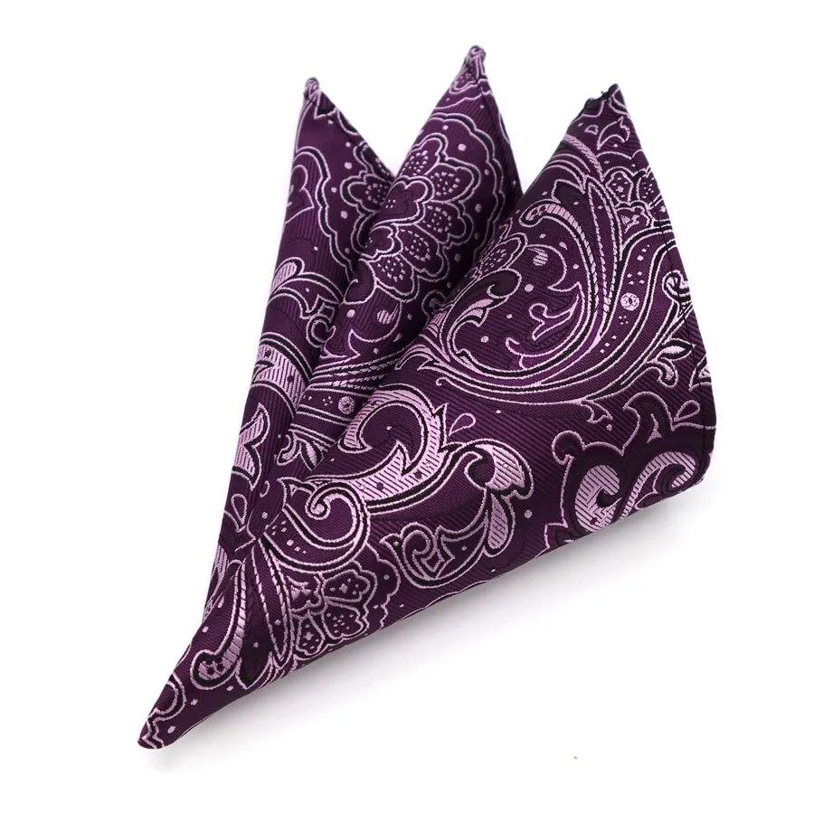 Paisley Jacquard Silk Pocket Square