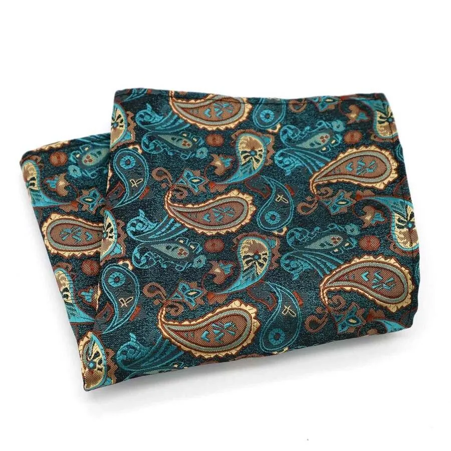 Paisley Jacquard Silk Pocket Square