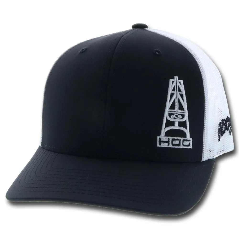 "HOG" Black/White Hat