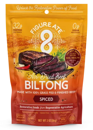 Spiced Grass Fed & Finished Beef Biltong