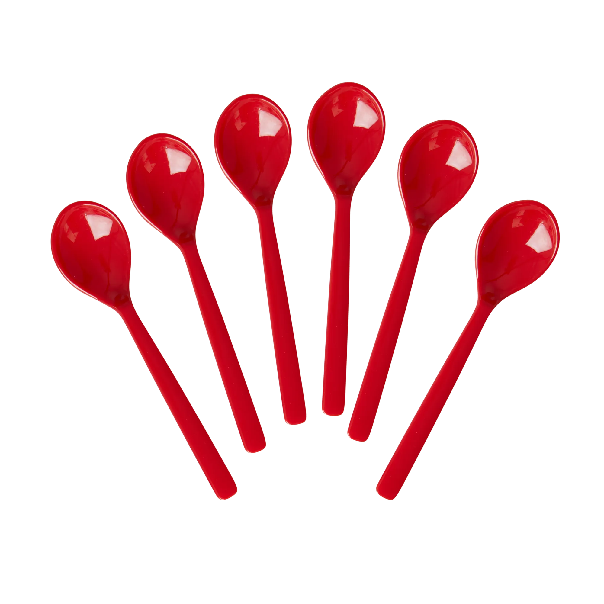 Teaspoon - Red - 6-pack