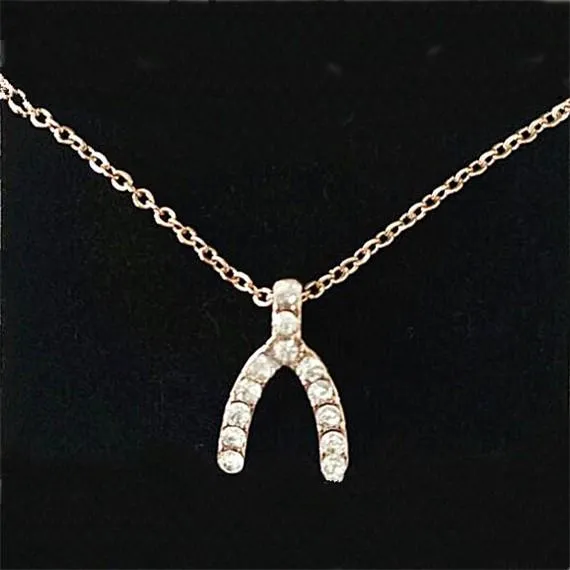 Tiny Wishbone Necklace