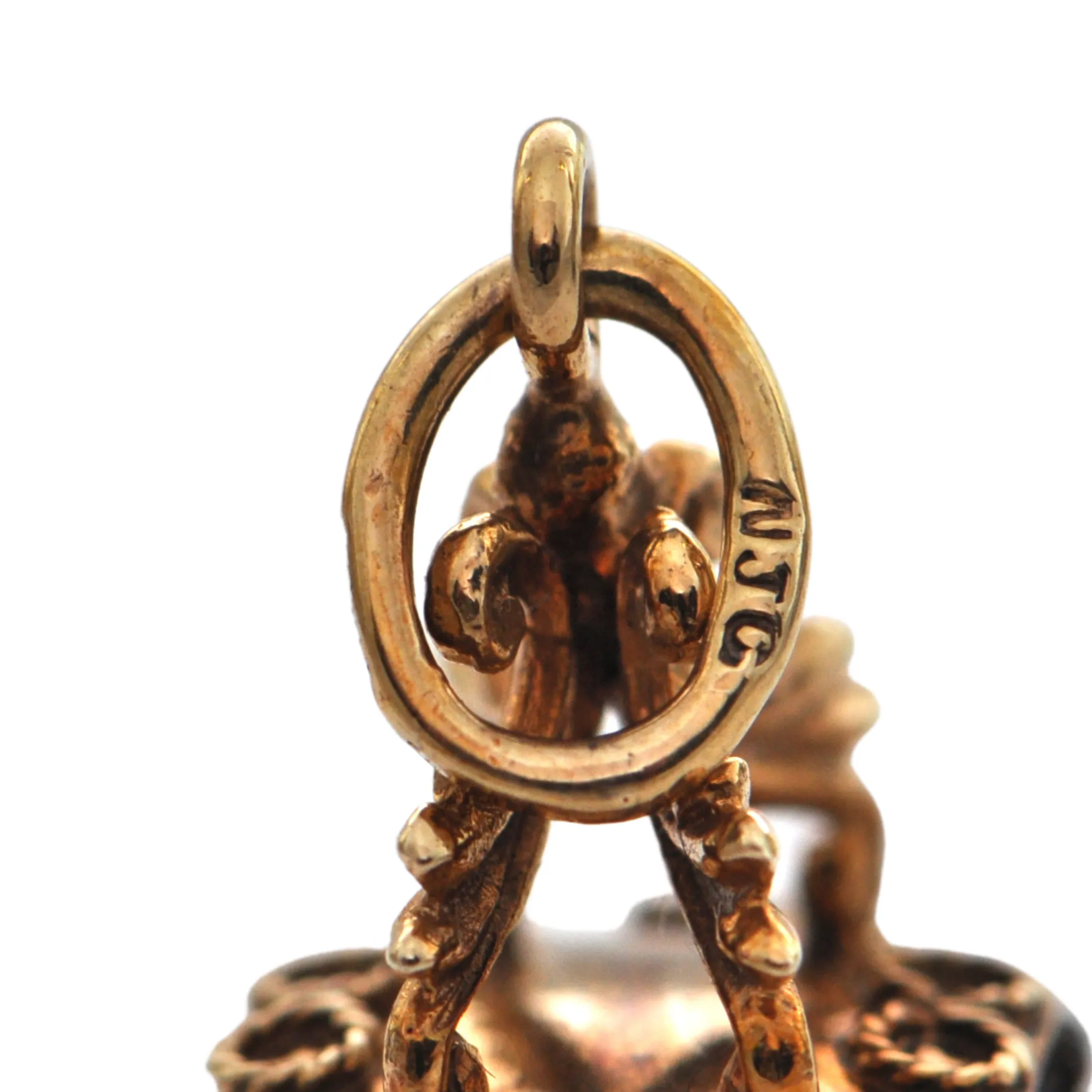 Vintage 10K Yellow Gold Carriage Charm